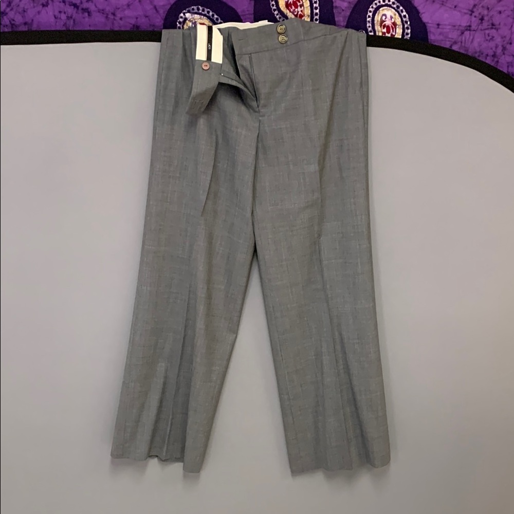 Gray Wide-Leg Trousers